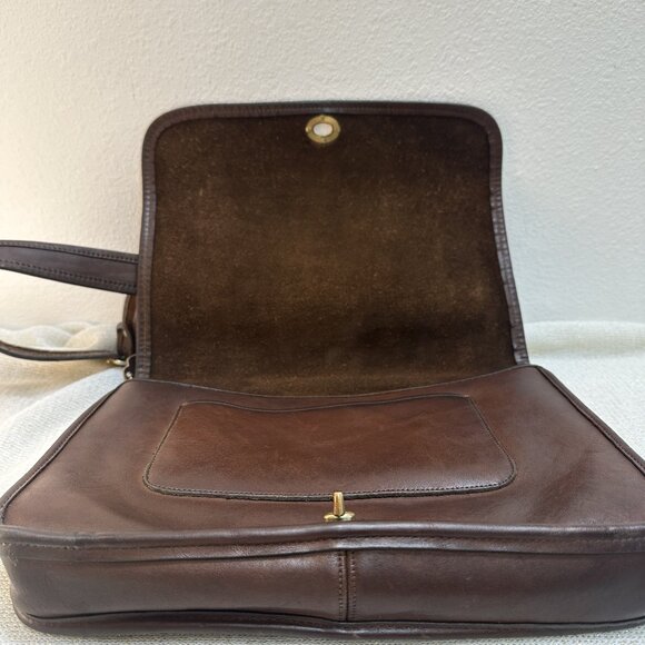 Vintage Coach Suspender Bag 9490, in Mocha Leather, Pre serial NYC early 70s - Picture 10 of 15